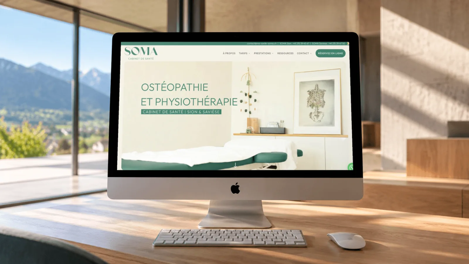 SOMA Cabinet de Santé – Site internet • Identité visuelle • Print